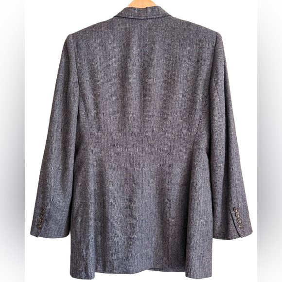 LAUREN RALPH LAUREN Vintage Silk Wool Blend Preppy Formal Structured Blazer Sz 8 - Picture 6 of 12